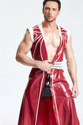 Metallic Red, Male Latex Ceremonial Robe
