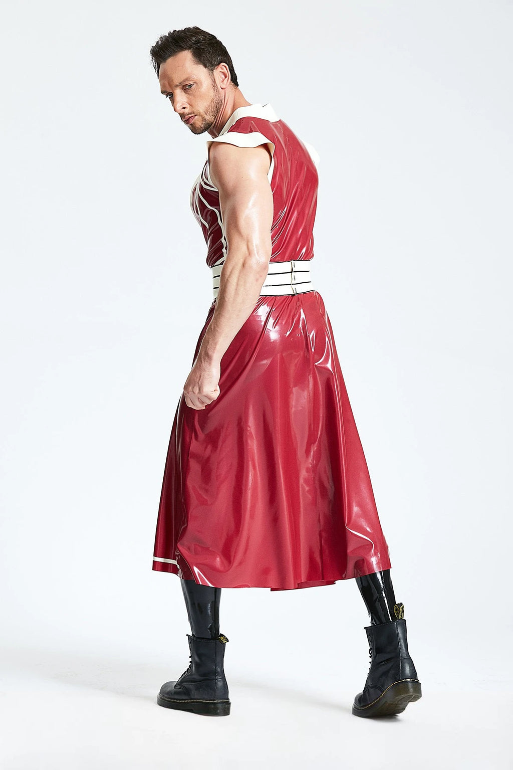 Metallic Red, Male Latex Ceremonial Robe