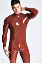 Metallic Rose Male 'Sleekness' Basic Neck Entry Latex Catsuit