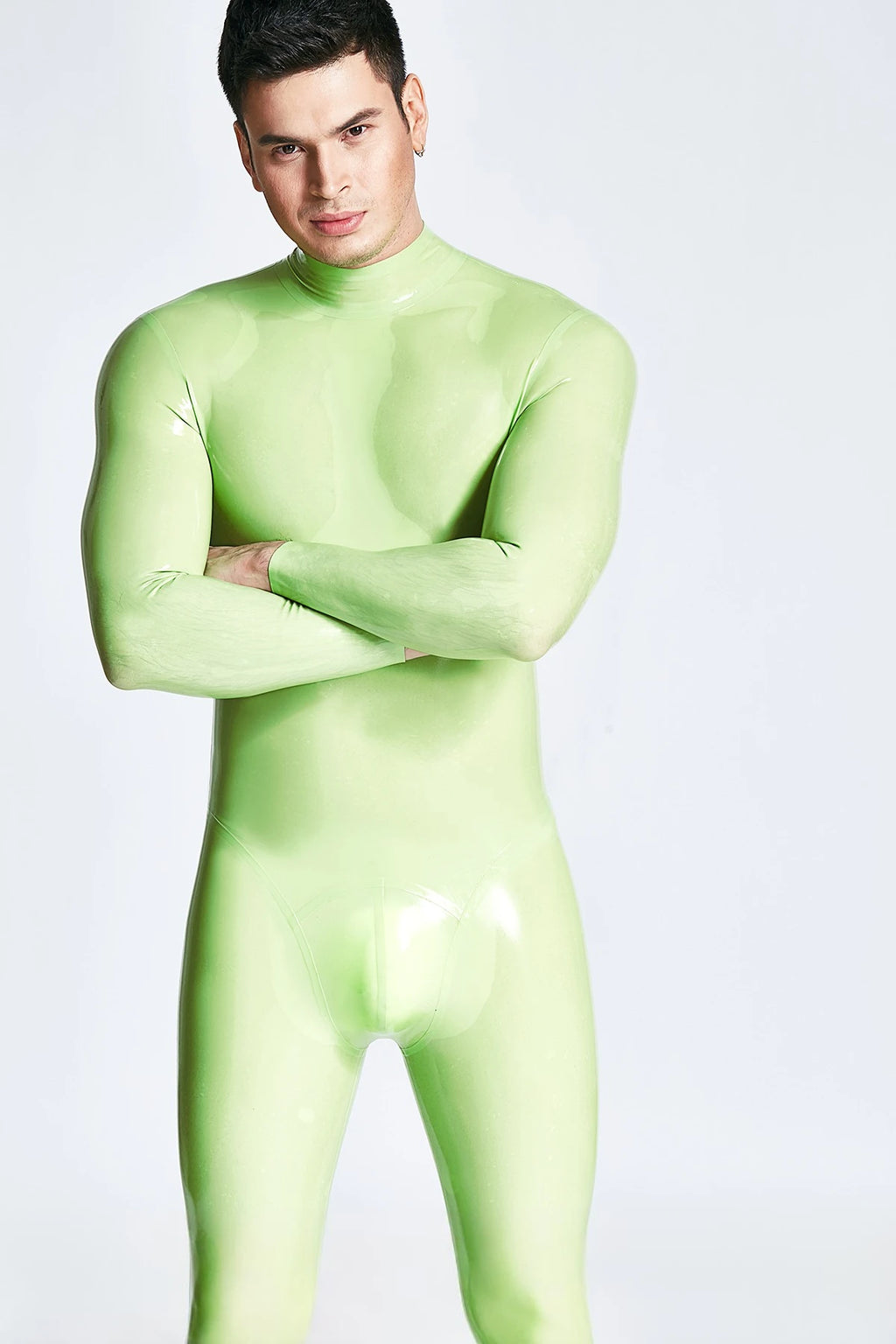 Metallic Rose Male 'Sleekness' Basic Neck Entry Latex Catsuit