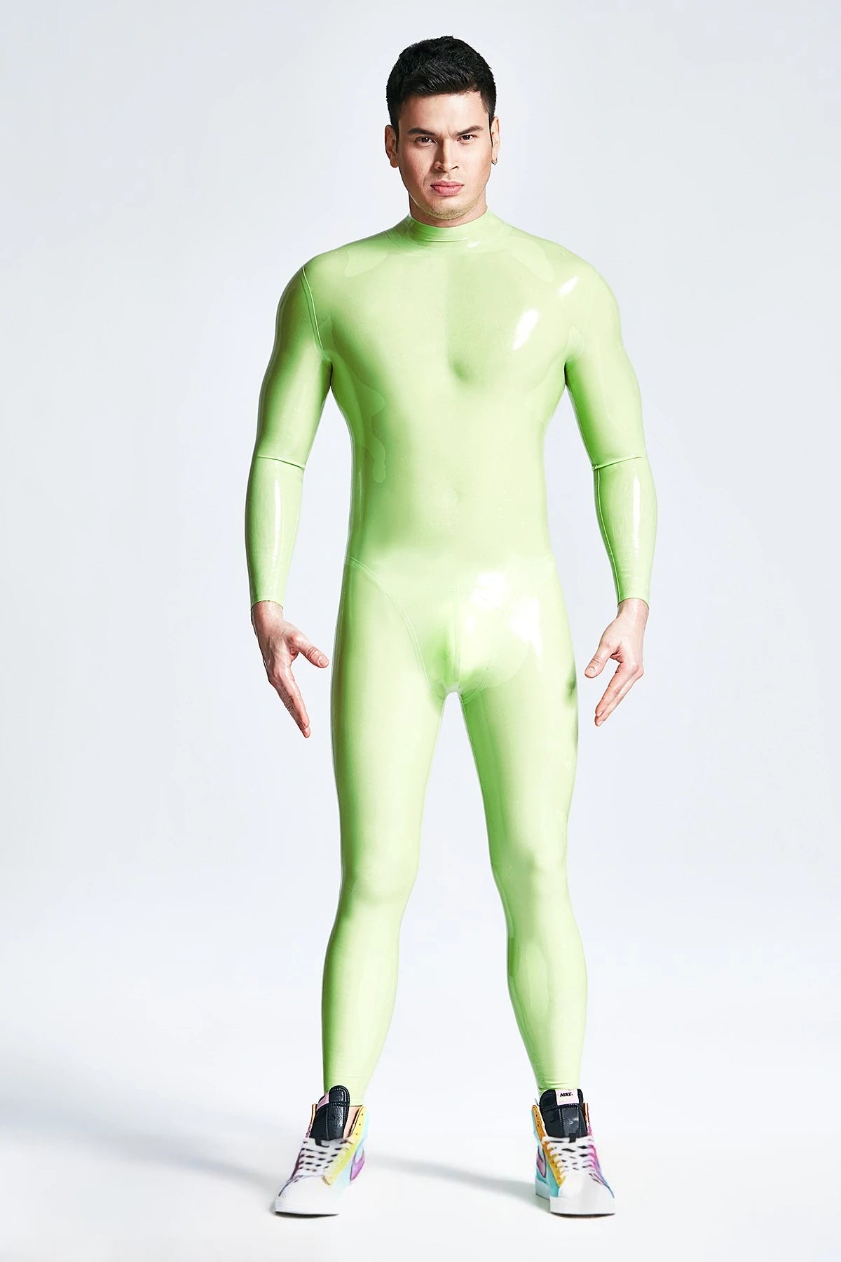 Metallic Rose Male 'Sleekness' Basic Neck Entry Latex Catsuit