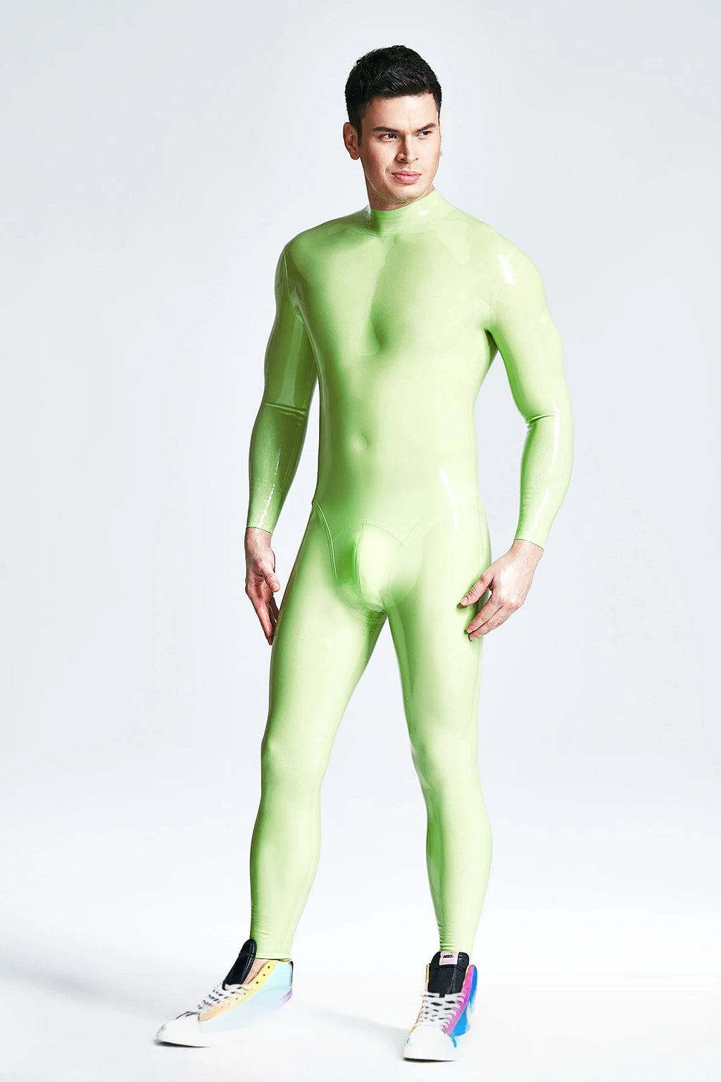 Metallic Rose Male 'Sleekness' Basic Neck Entry Latex Catsuit