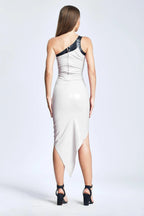Pure White Micro Asymmetric Party Latex Dress