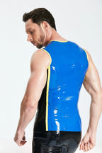 Middle Blue atex Male Sports Sleeveless Jersey Top