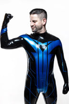 Night-wing meets Tron Latex Catsuit