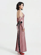 Pearlsheen Old Rose Latex Lady Floret Gown