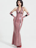 Pearlsheen Old Rose Latex Lady Floret Gown
