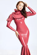 Plum Exaggerated Princess Latex Dress