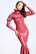 Plum Exaggerated Princess Latex Dress
