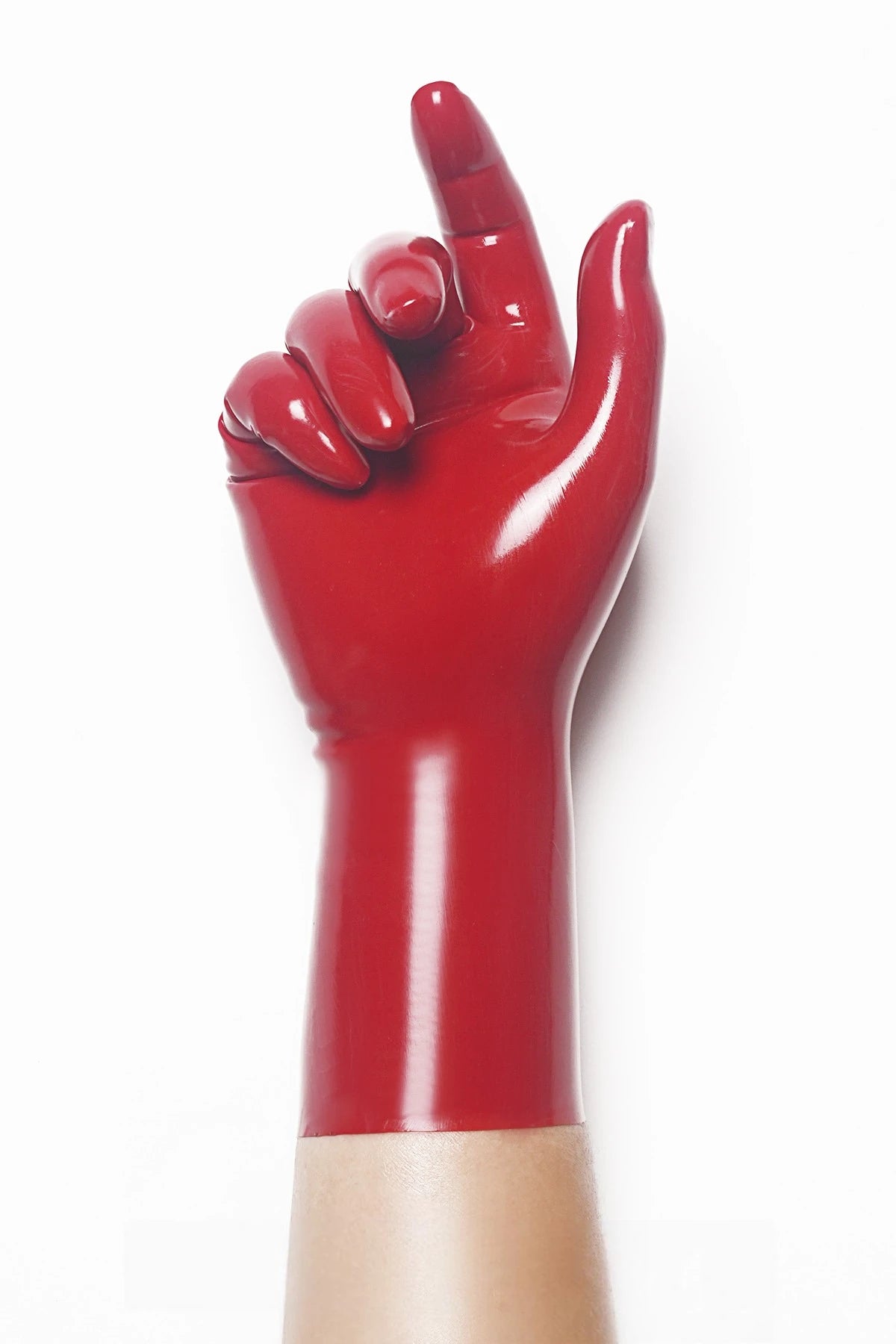 Red Classic Short Molded Latex Gloves