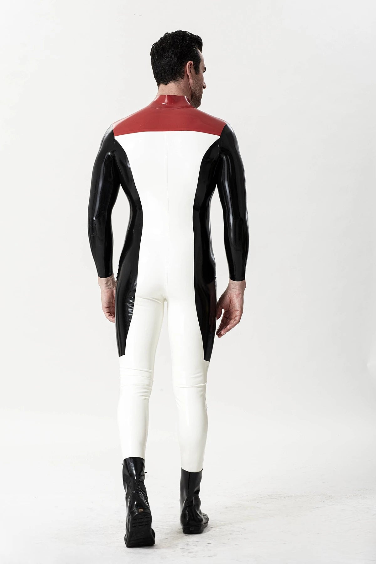Red Male 'Penguin Patrol' Latex Catsuit