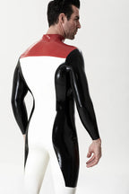 Red Male 'Penguin Patrol' Latex Catsuit