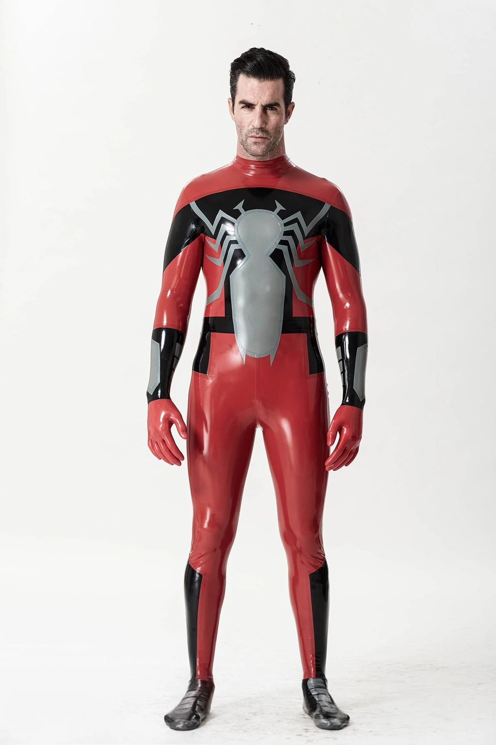 Red Male 'Theraphosa Blondi' Latex Catsuit
