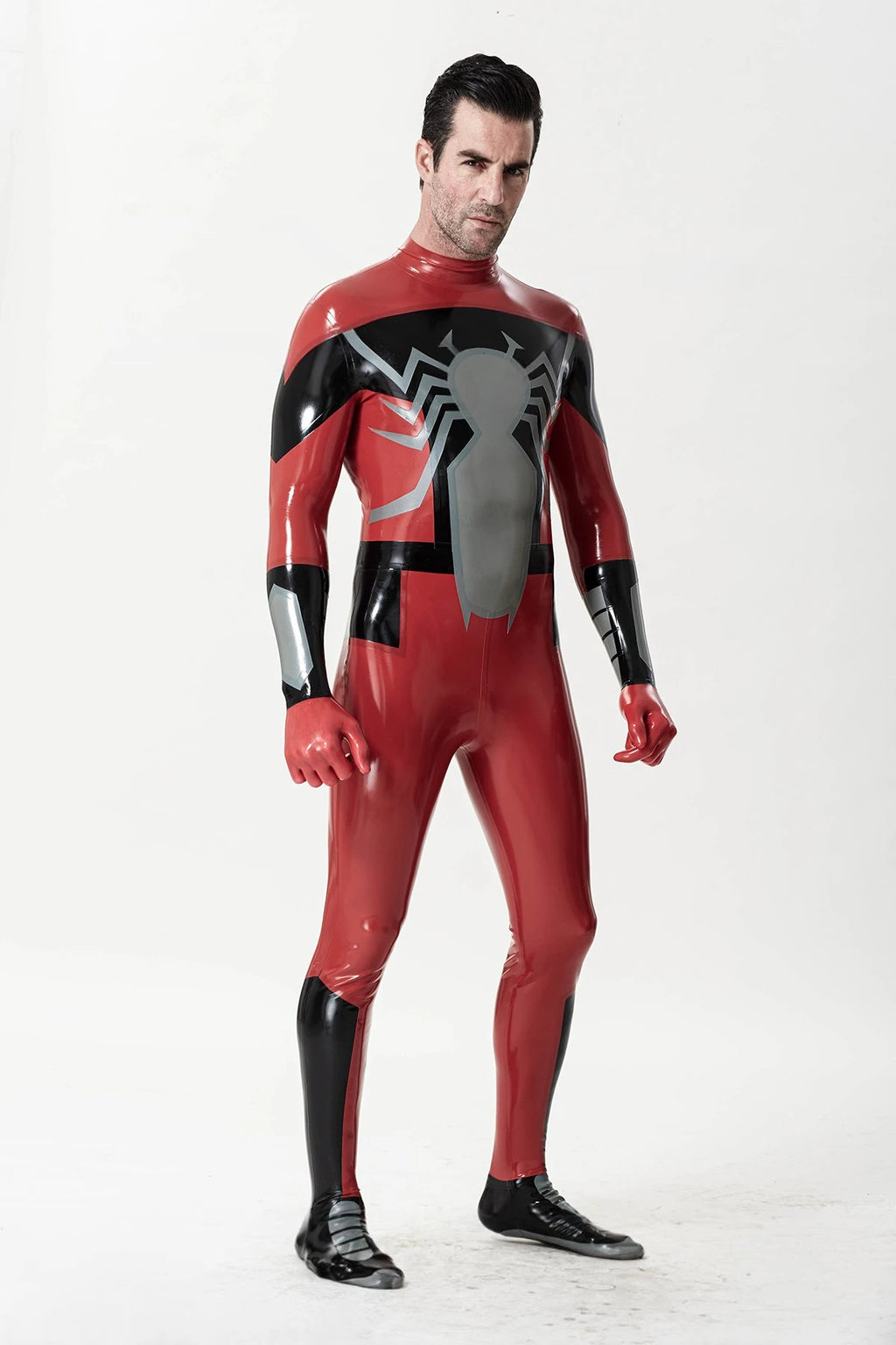 Red Male 'Theraphosa Blondi' Latex Catsuit