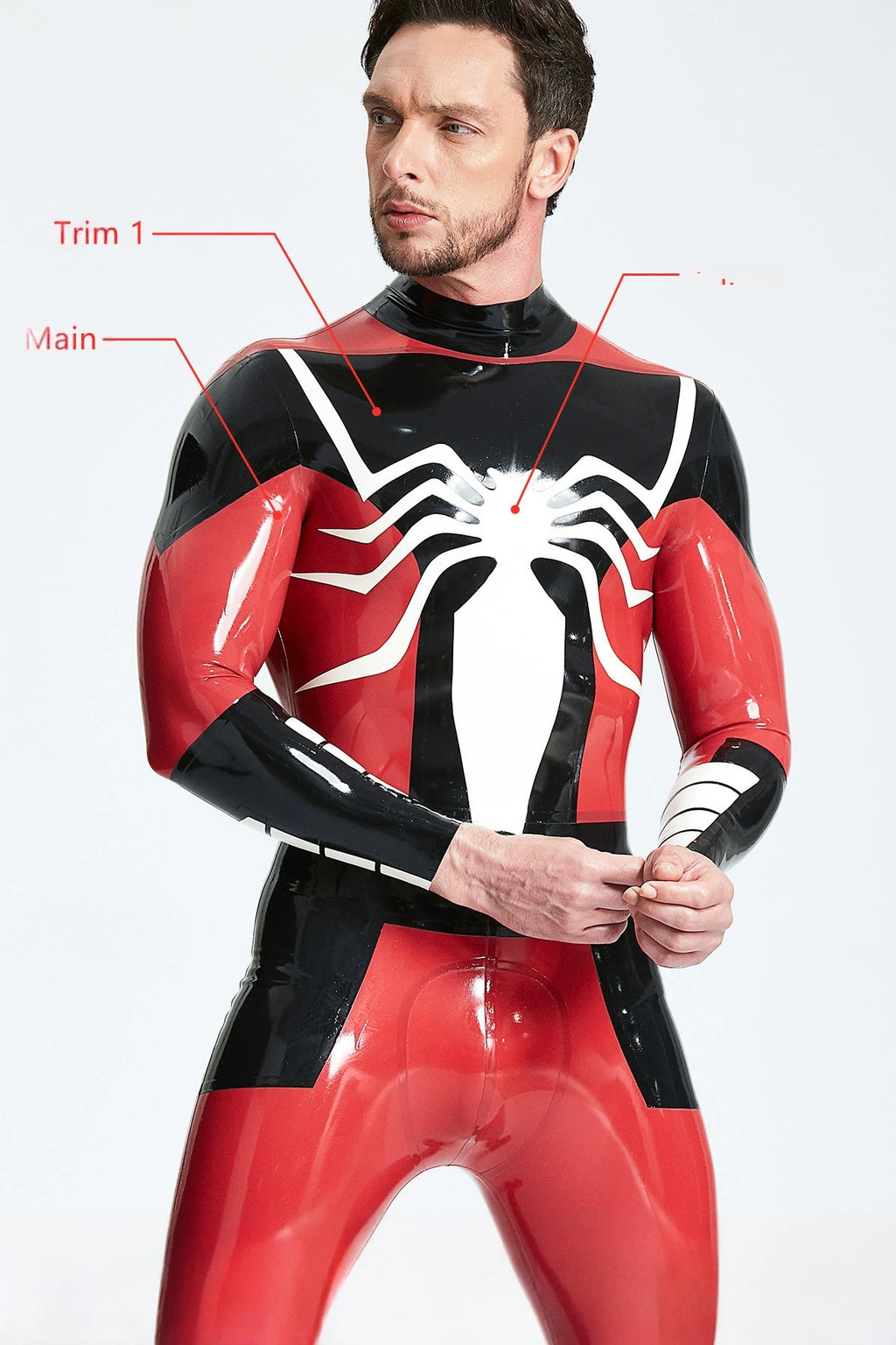 RedMale 'Arachnid' Back Zip Latex Catsuit