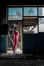 Red Male 'Nicodamidae' Spidey Latex Catsuit
