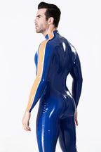 Royal Blue Male 'Battlestar' Latex Catsuit
