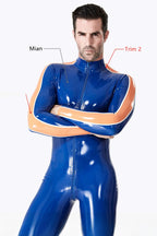 Royal Blue Male 'Battlestar' Latex Catsuit