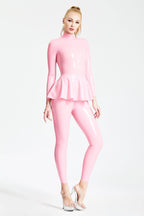 Ruffled Skirt Latex Catsuit