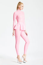 Ruffled Skirt Latex Catsuit