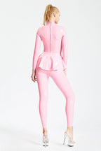 Ruffled Skirt Latex Catsuit
