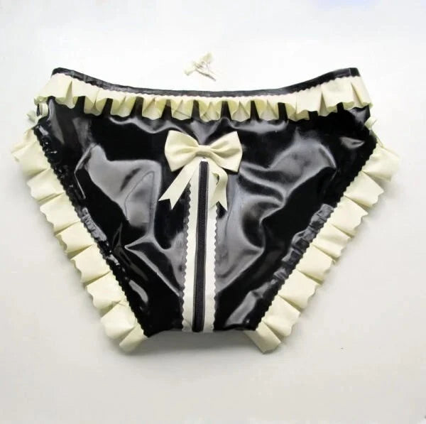 Sissy Lockable Maid Latex Briefs