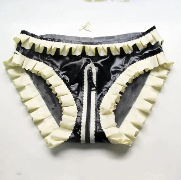 Sissy Lockable Maid Latex Briefs