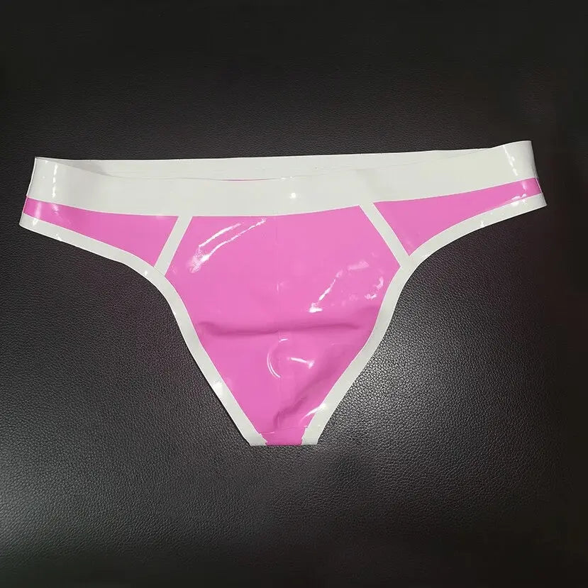 Sissy Pink Latex Thong
