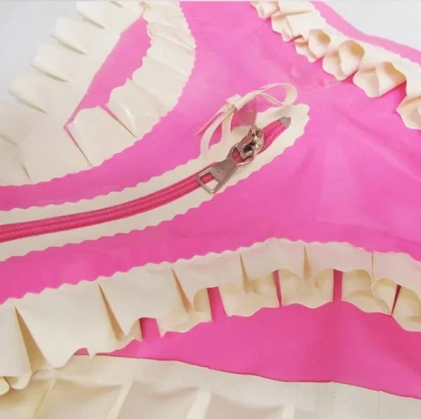 Sissy Pink Lockable Maid Latex Briefs