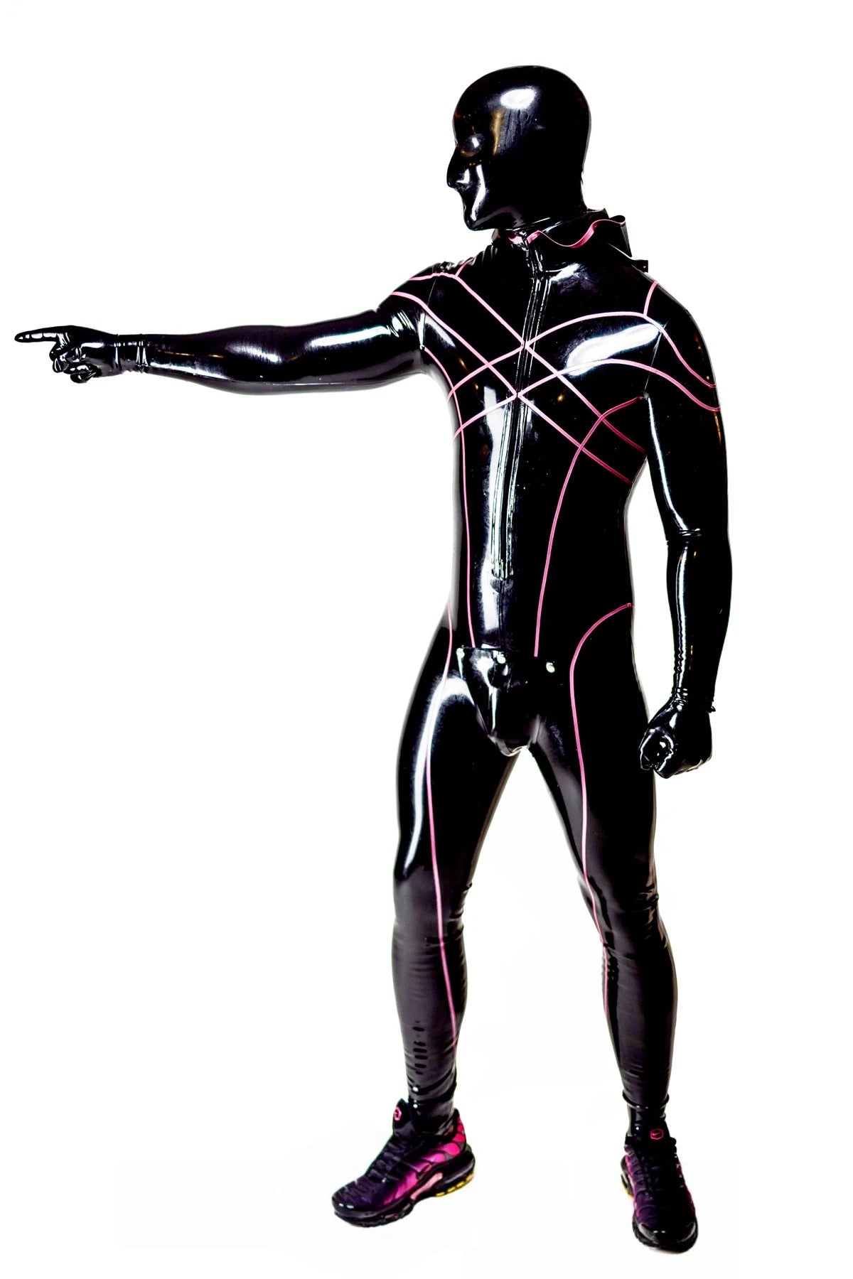 Slick and Hooded Latex Suit