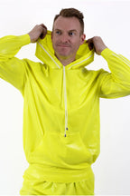 Neon Yellow  Male Standard Latex Sports pants