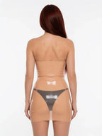 Strapless Sheer Latex Mini Dress — High-Shine Mini Edit