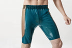 Translucent Blue Male Latex Elasticated Bermudas
