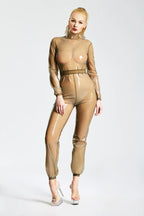 Translucent Grey Loose-Fitting Body Latex Catsuit