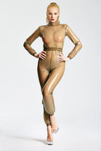 Translucent Grey Loose-Fitting Body Latex Catsuit