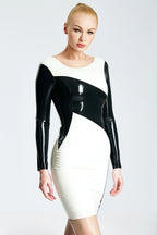 Black 'Valentina' Mini Latex Dress