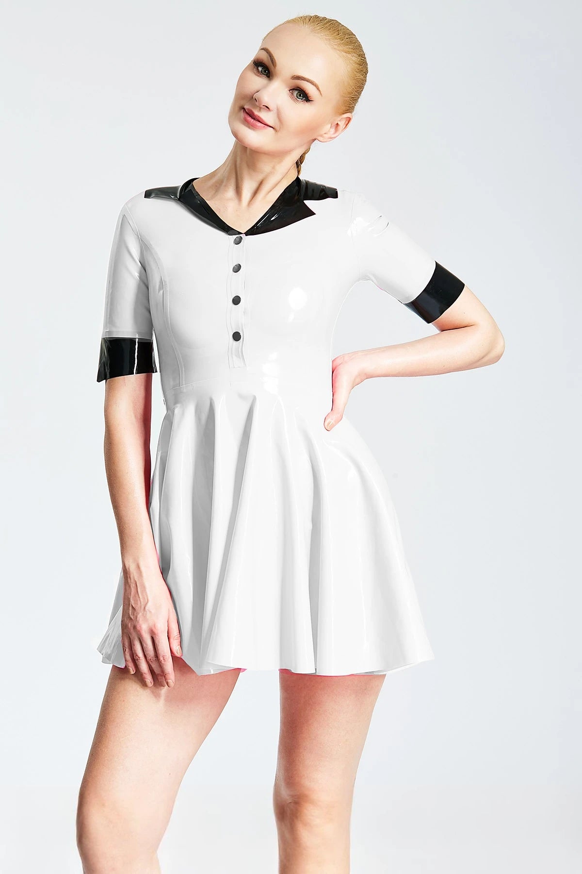 Wendy' Waitress Latex Uniform Dress