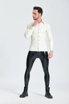White Male Long-Sleeved 'Semi-Formal' Latex Shirt