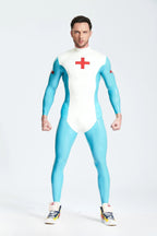White Male 'Medic' Latex Catsuit