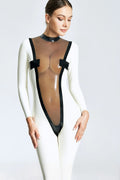 White 'Forme V Profonde' Latex Catsuit