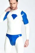 White Male 'Diamond Dazzler' Latex Catsuit