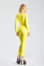 Yellow Jacket Style Two-piece Latex Suit