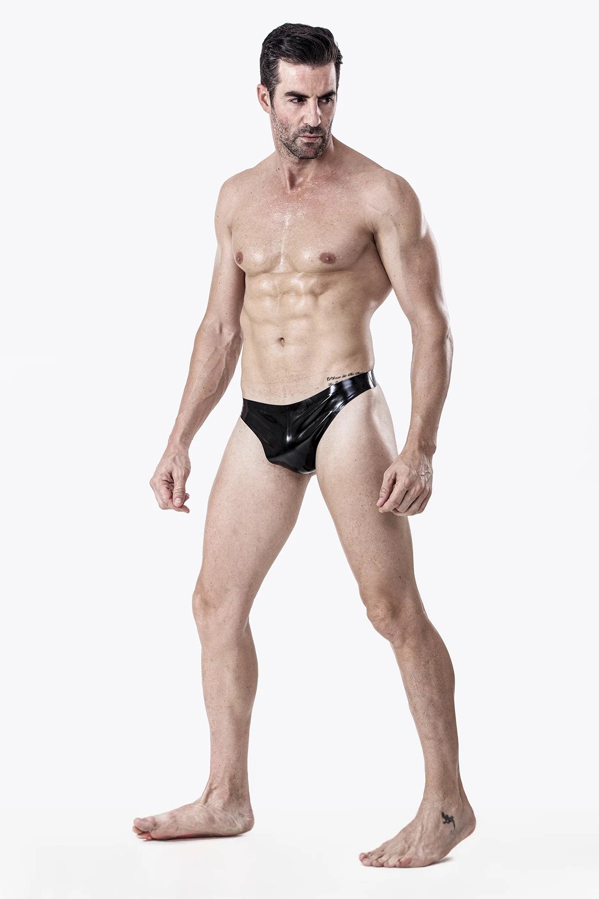 Yellow Male Latex Standard Thong