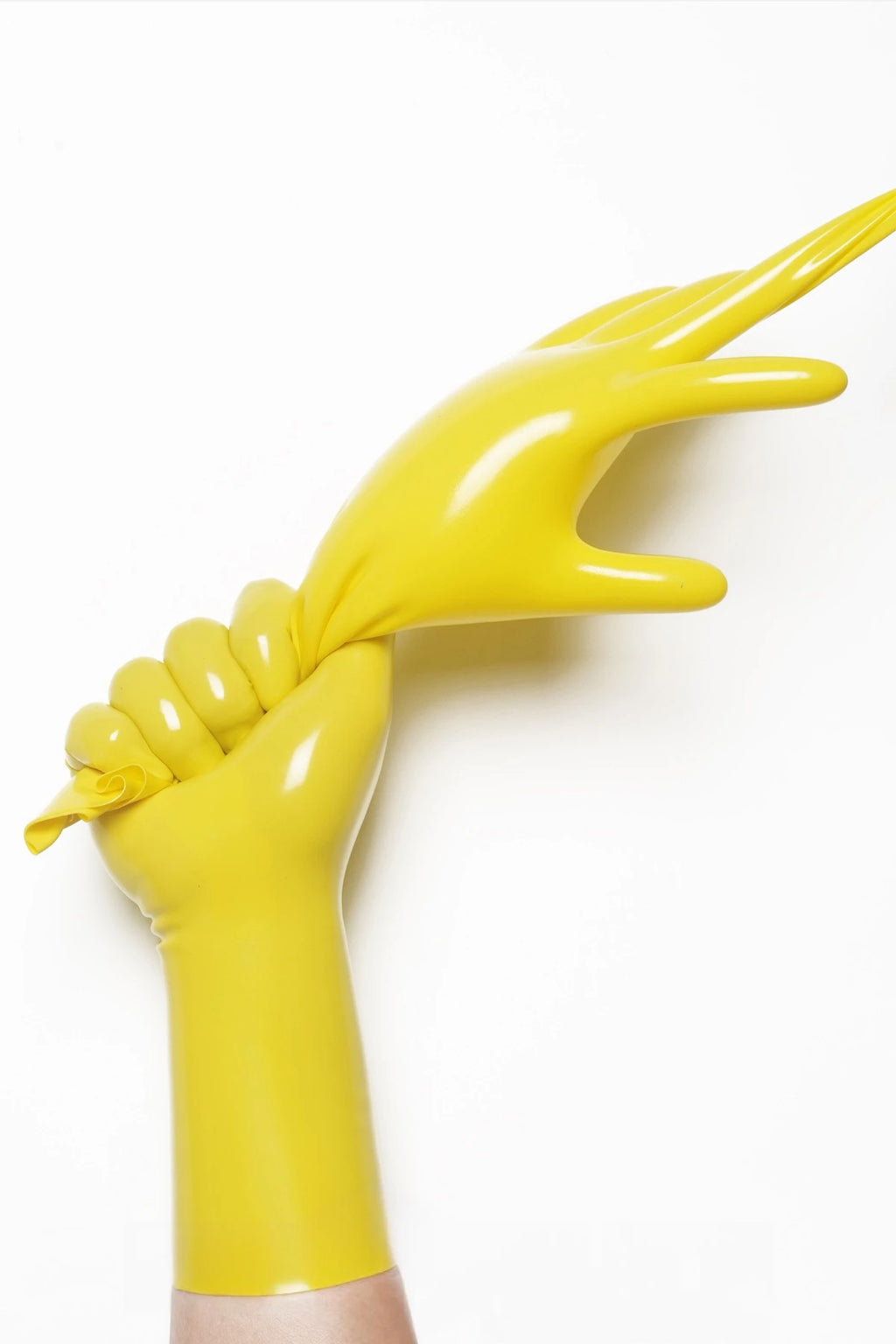 Yellow Classic Short Molded Latex Gloves