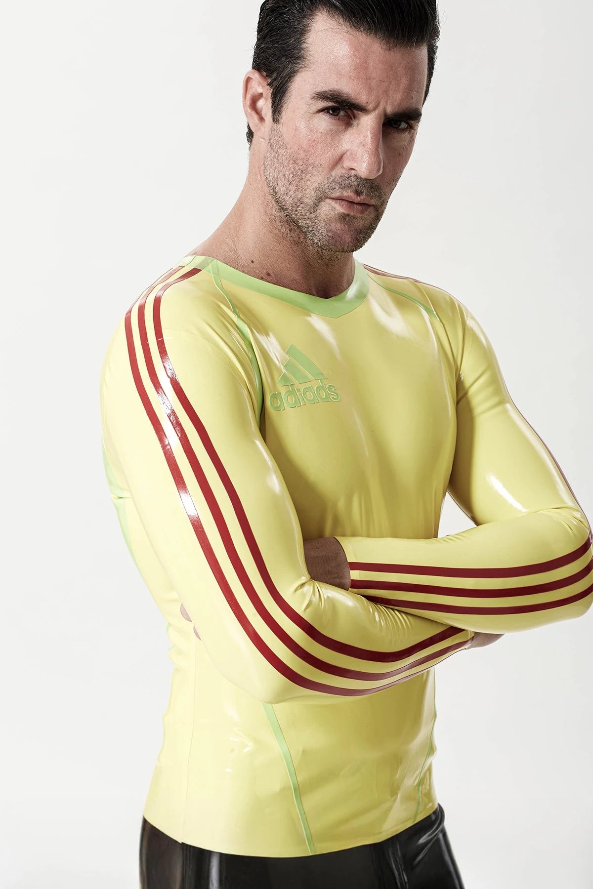 Yellow Male Long-Sleeved 'Sportsman' Latex T-Shirt