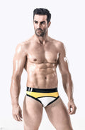 Yellow Male Latex 'Bom Bom' Briefs