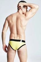 Yellow Male Latex 'Bom Bom' Briefs