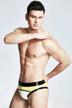 Yellow Male Latex 'Bom Bom' Briefs